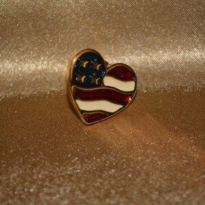 Heart of America Flag Brooch Pin